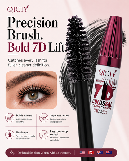 ✨ QICIY-7D Waterproof Mascara – Extreme Volume, Lifted Curl & All-Day Smudge-Proof Wear