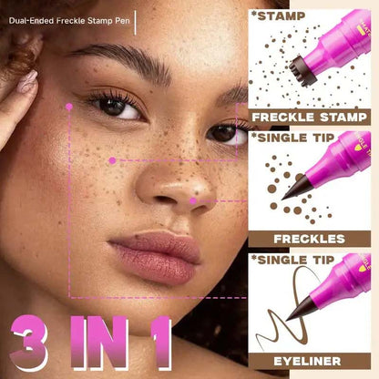 🔥HOT SALE🔥Waterproof Freckles Pen: Faux Freckle Stamp and Fine Tip Eyeliner for Realistic