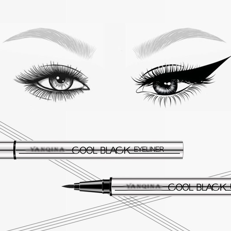 Black – YANQINA Long-Lasting Eyeliner – Waterproof, Vegan & Ultra-Creamy Texture (24H)