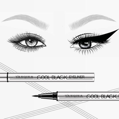 Black – YANQINA Long-Lasting Eyeliner – Waterproof, Vegan & Ultra-Creamy Texture (24H)